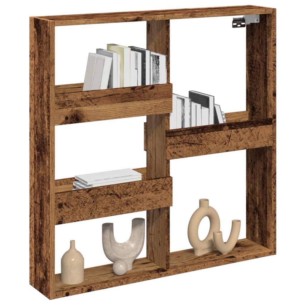 vidaXL Regal Wandschrank Altholz-Optik 80x15x80 cm günstig online kaufen