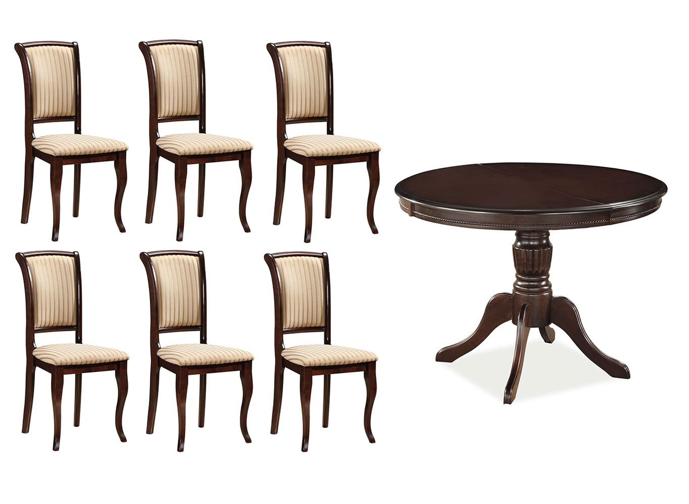 Feldmann-Wohnen Esszimmer-Set Olivia, (ausziehbar Tisch, mit 4 Sttühle, 5-S günstig online kaufen