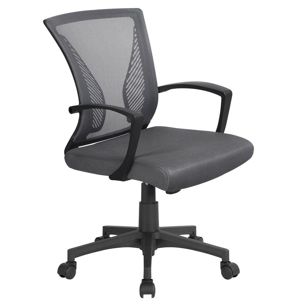 Yaheetech Bürostuhl Höhenverstellbarer Chefsessel Ergonomischer Drehstuhl, günstig online kaufen
