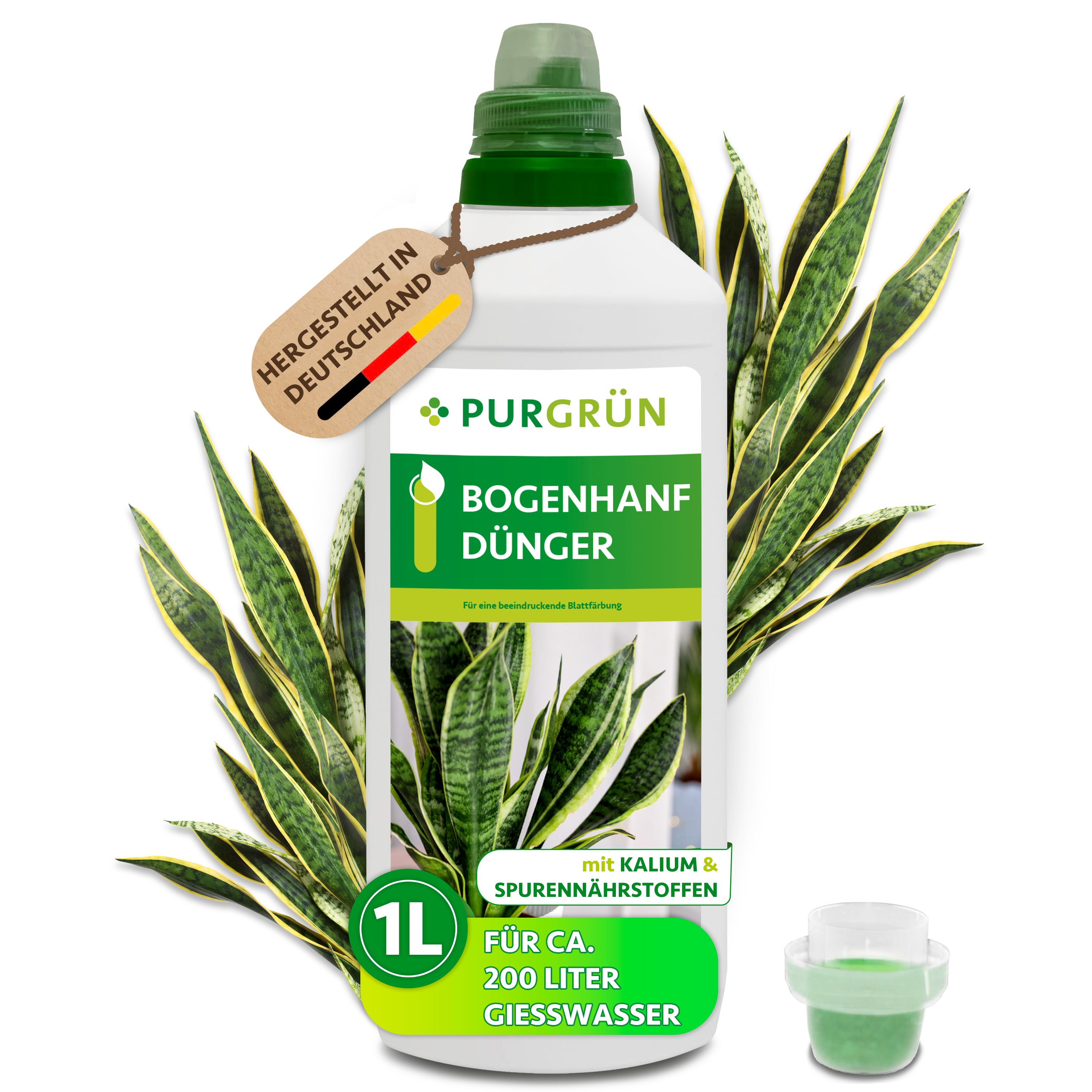 Purgrün Universaldünger Bogenhanf Dünger, NPK 3+5+7, Spurennährstoffen, 1L, Flüssigdünger, 1-St., 1 Liter