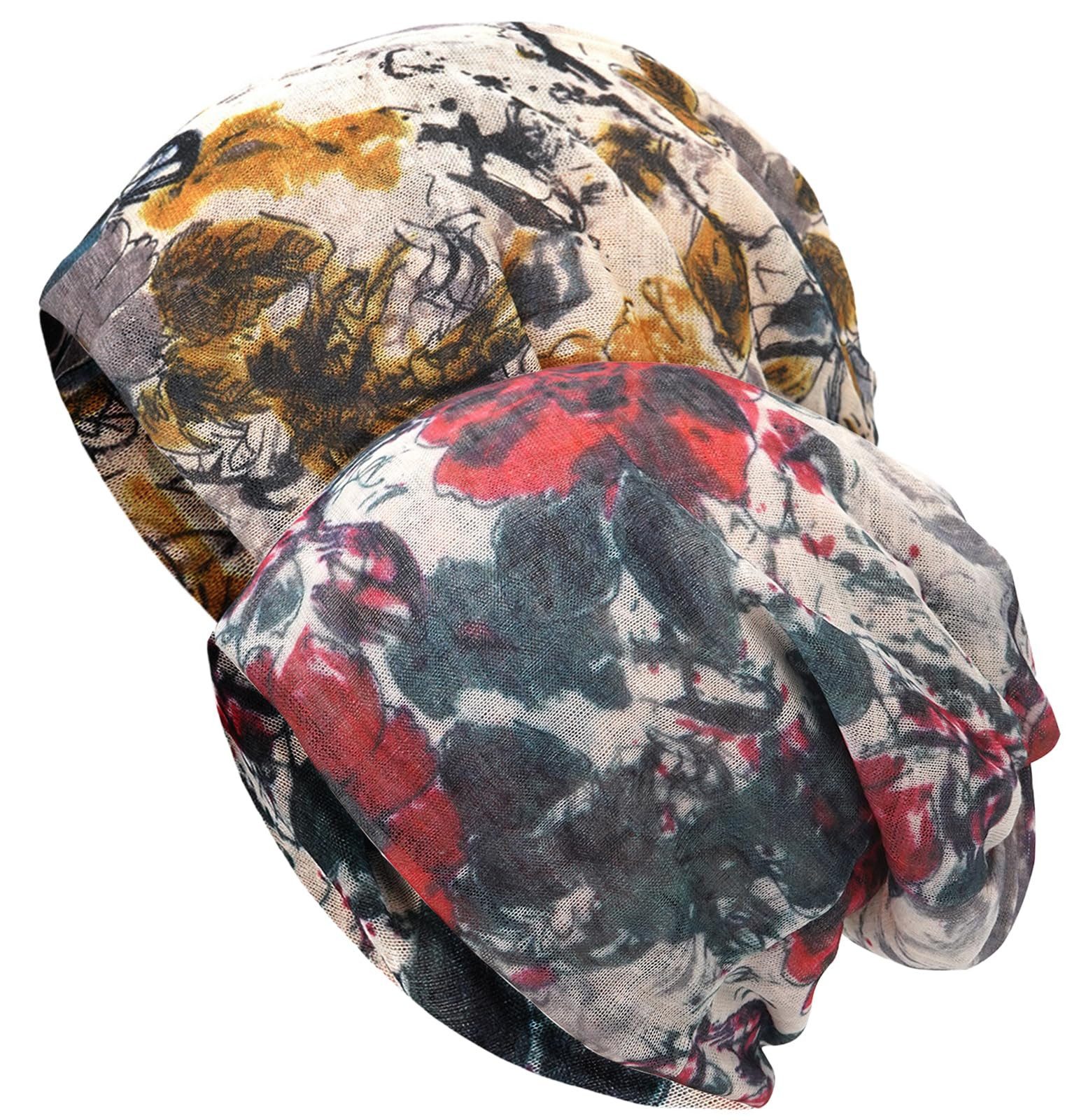 nsihing Strickmütze Damen Mütze Slouchy Kopfbedeckungen Kopf Boho Wraps für alleJahreszeiten geeignet