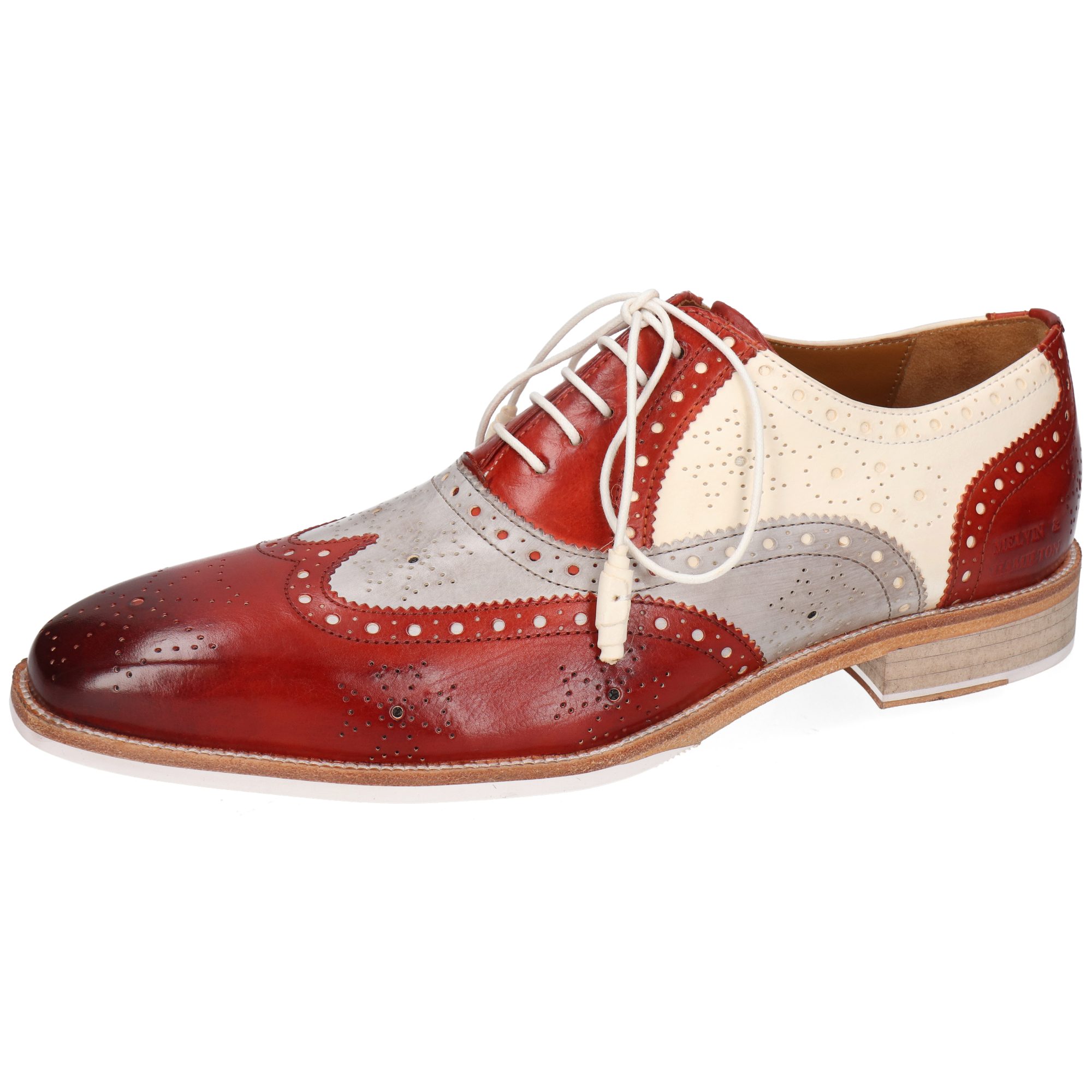 Melvin & Hamilton Jeff 28 Leder-Derby Schuhe für Herren Schnürschuh Flache Absätze, Echtes Leder