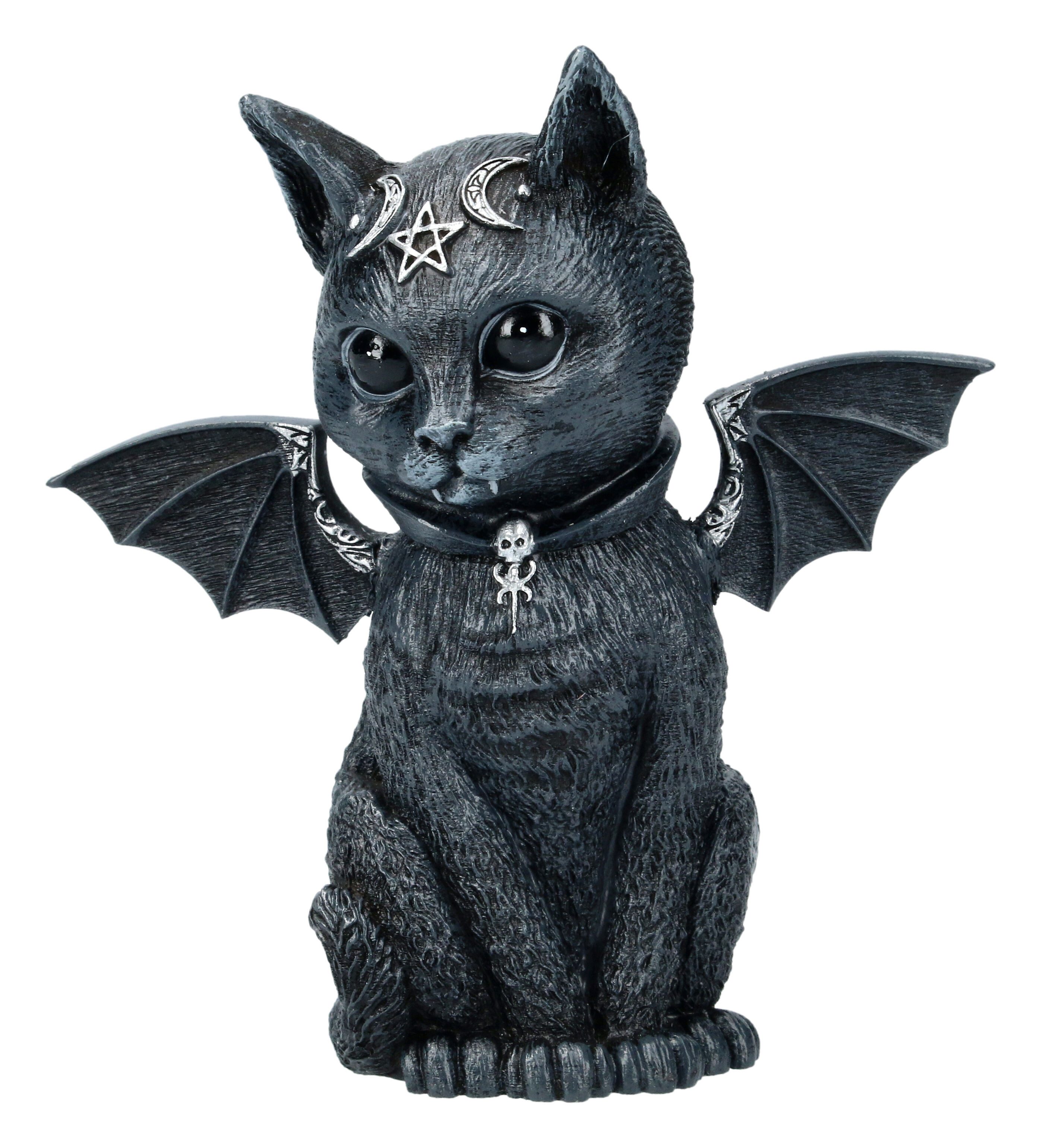 Figuren Shop GmbH Tierfigur Okkulte Katzenfigur mit Flügeln - Malpuss - Nemesis Now Katze