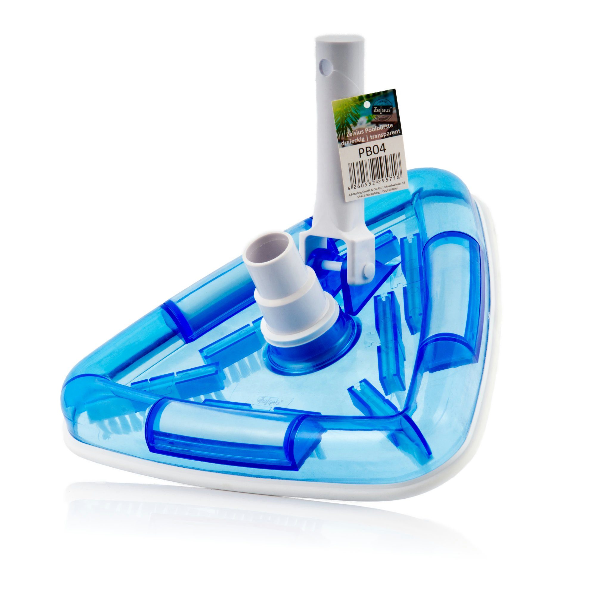 Zelsius Poolbürste Poolbürste mit 7 Bürsten, Pool Bodenreiniger für Ø 32 / 38mm Schlauch
