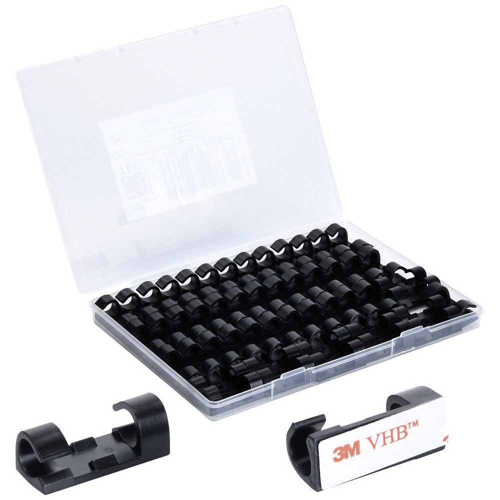 TRU COMPONENTS Kabelverbinder-Sortiment TRU COMPONENTS T24CA077 Kabelhalter selbstklebend TC-12888580 Bündel-Ø, T24CA077