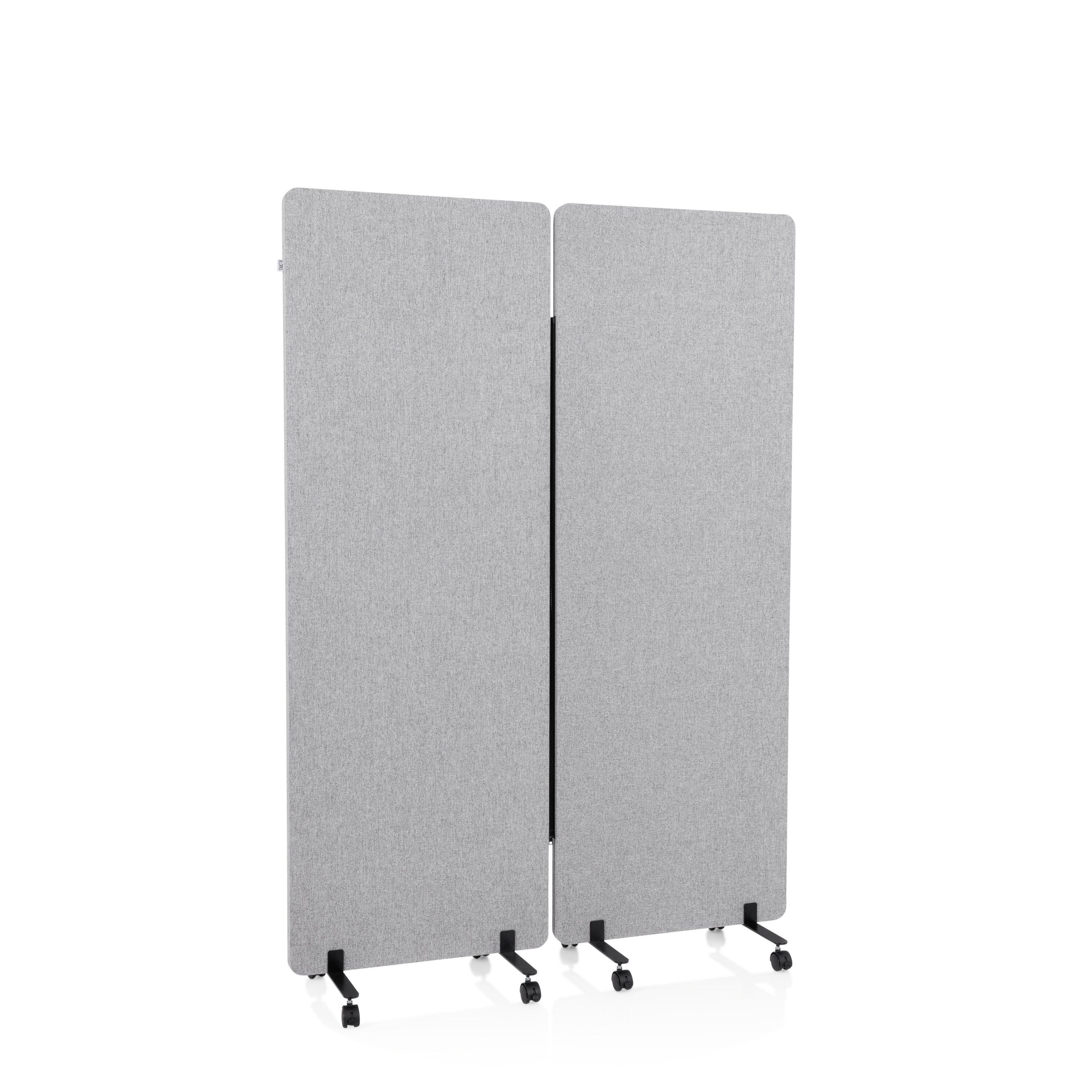 hjh OFFICE Raumteiler Trennwand Flexmiut Sichtschutz, Pinnwand, Schallschutz, mit Rollen und Gleiter