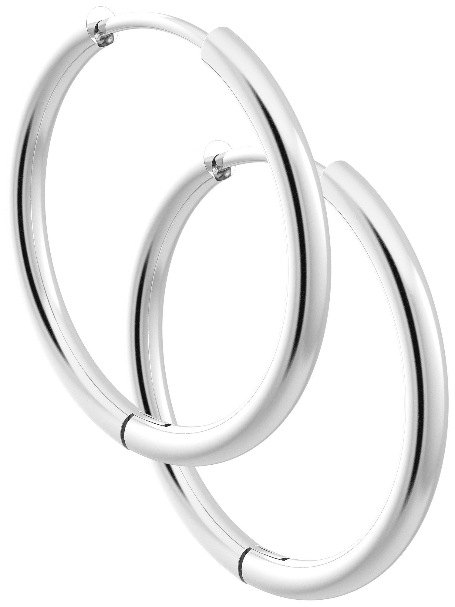 THIORA Creolen-Set Damen-Creolen „Aruba“ aus Edelstahl, 14/18/22 mm, 316L Edelstahl, wasserfest, hypoallergen & nickelfrei, poliert