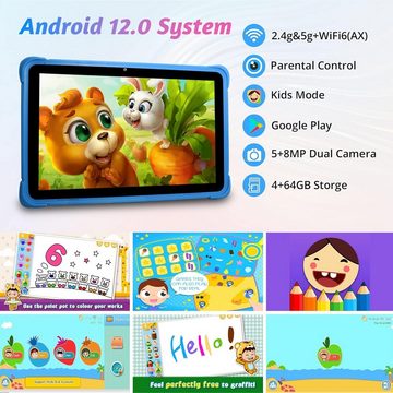 CWOWDEFU Tablet (10,1", Android 12, Kinder Tablet Android 12 Kindersicherung Kamera Stylus)
