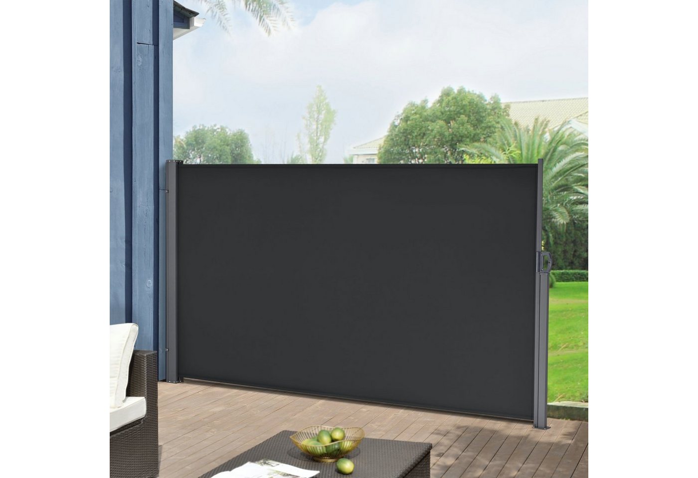 Thumbnail - pro.tec Seitenmarkise »Arrentela« Sichtschutz 300 x 160 cm Schwarz