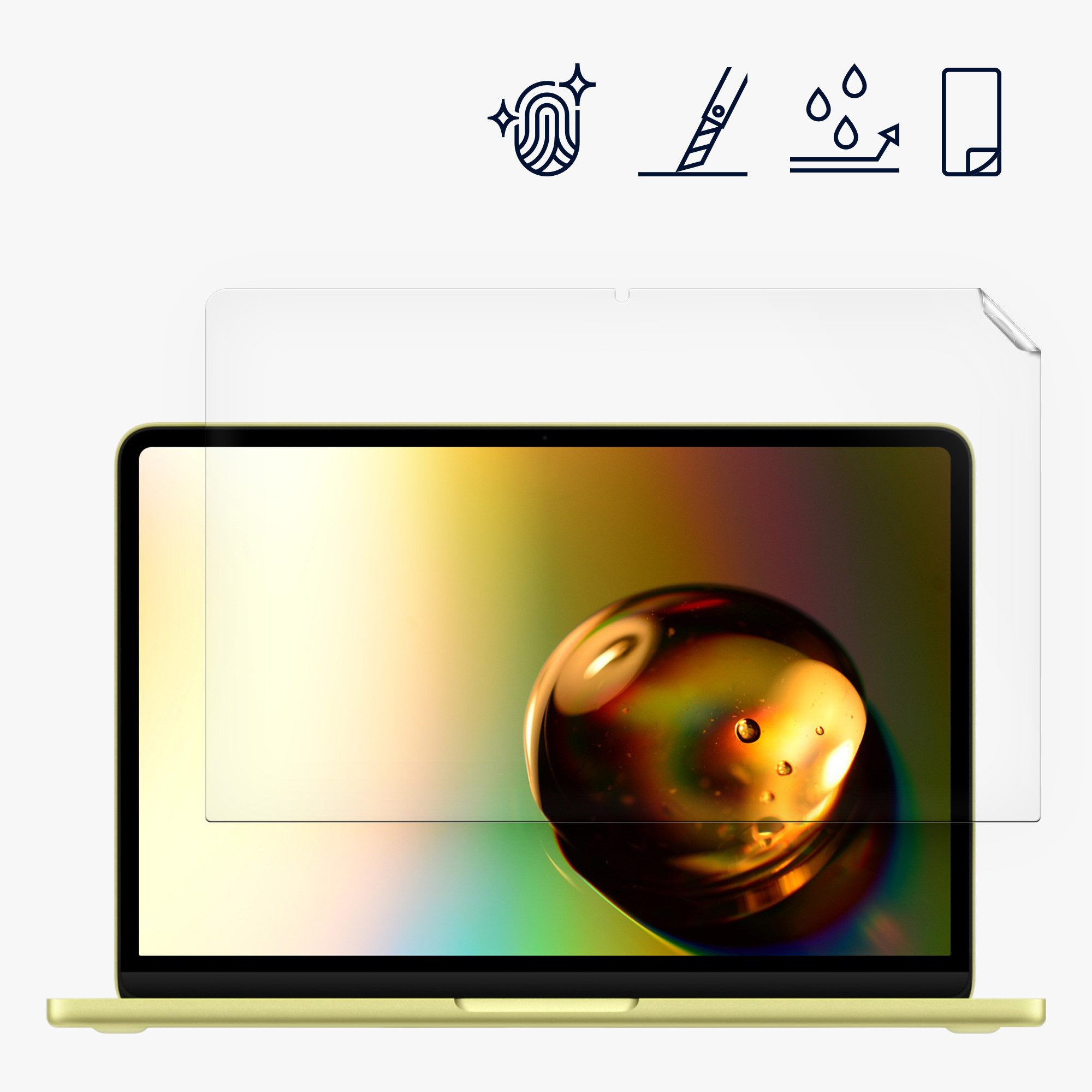 kwmobile Schutz-Set Folie matt für Apple MacBook Neo, Laptop Schutzfolie Displayschutz Anti-Fingerabdruck entspiegelt