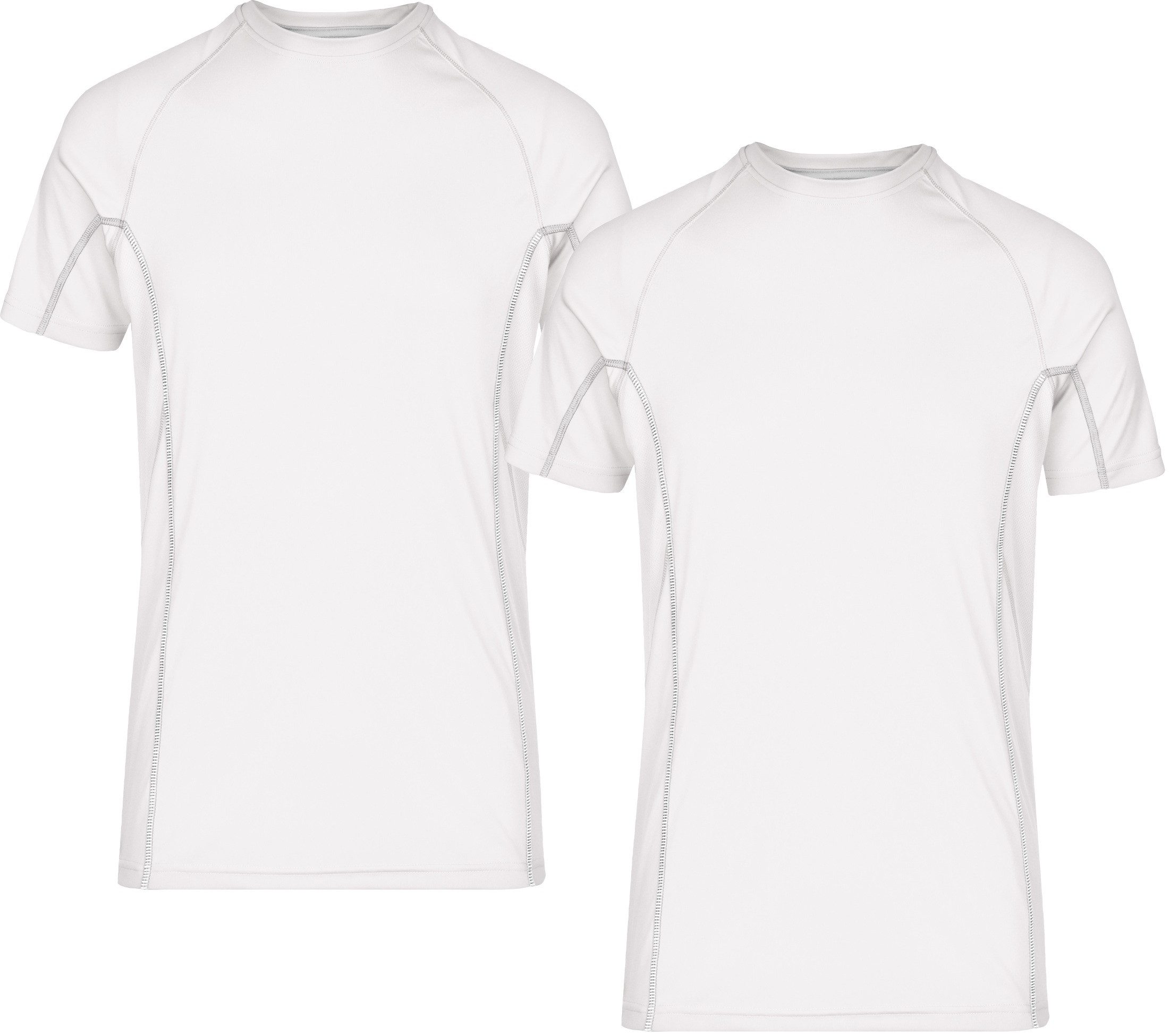 James & Nicholson Laufshirt Doppelpack Herren Sportshirt modische reflektierende Details JN421 (Doppelpack, 2 Stück) Feuchtigkeitsregulierend, atmungsaktiv und schnell trocknend