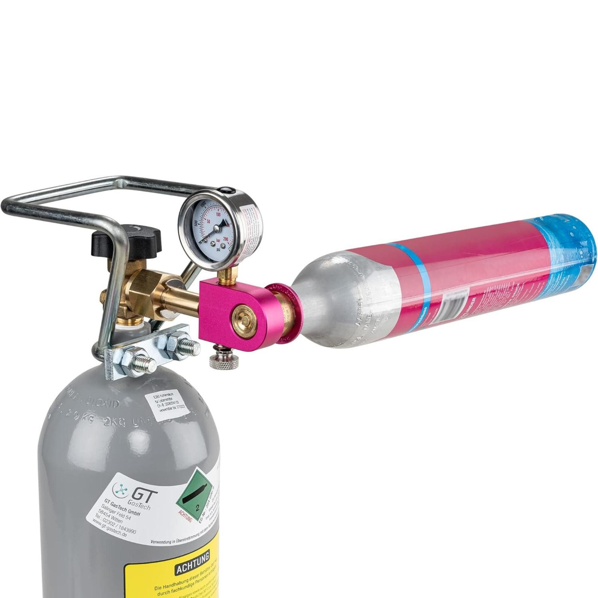 SPRUDELUX Schlauchadapter CO₂-Umfülladapter Quick Connect für Wassersprudler, füllt QC-Zylinder aus großen CO₂-Flaschen nach