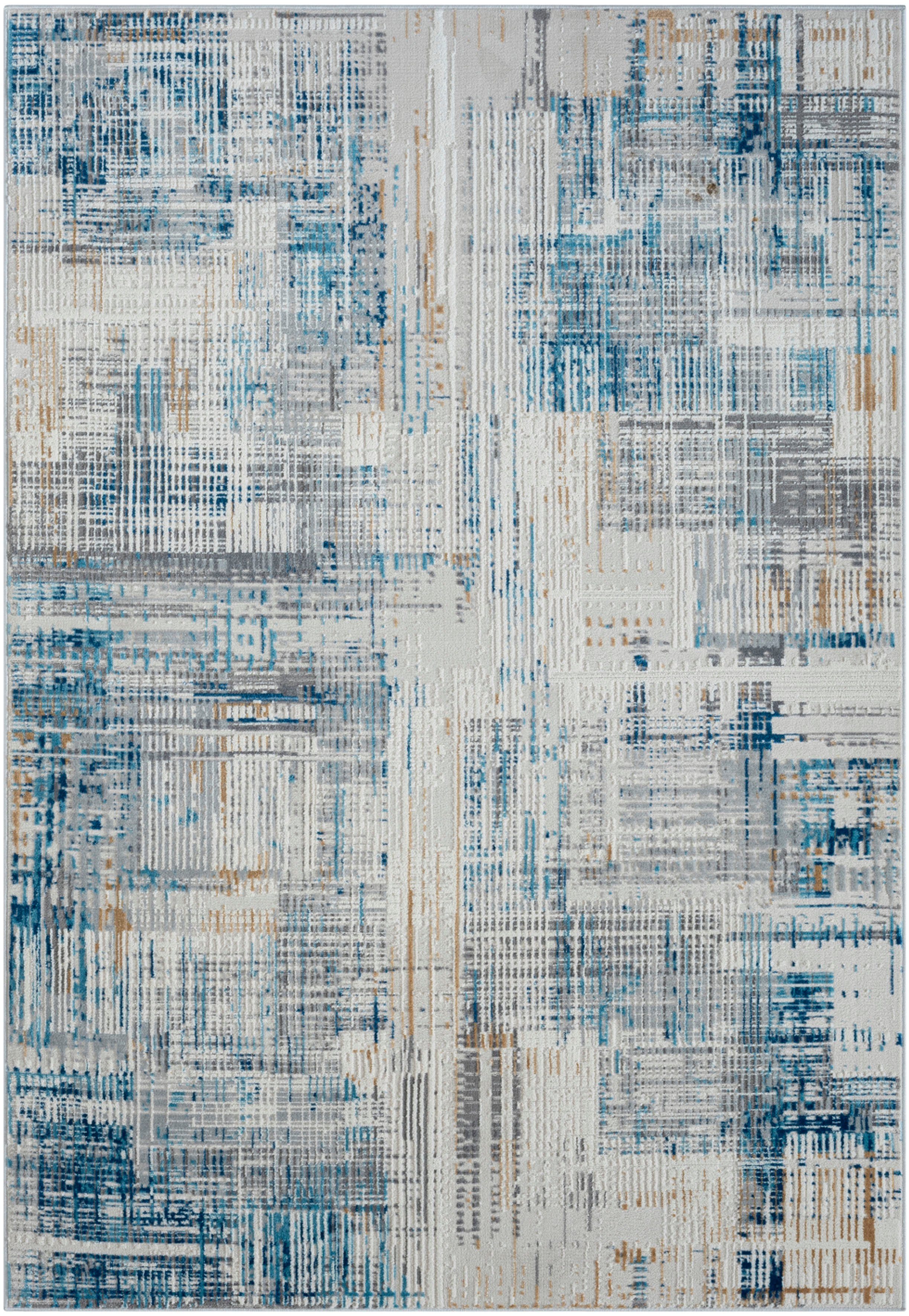 Myflair Möbel & Accessoires Teppich My Stripes, LAGERRÄUMUNG!, rechteckig, Höhe: 8 mm, Kurzflor, Retro-Design, besonders weich durch Microfaser