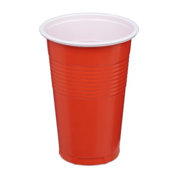 relaxdays Becher 100 x Beep Pong Becher, Kunststoff