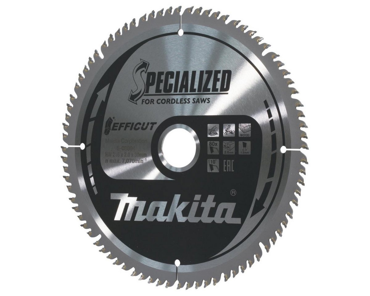 Thumbnail - Makita Akku-Multifunktionswerkzeug Makita EFFICUT Kapp- und Gehrungssägen 216 x 30 mm • 80 Zähne, Produkt, Makita, Makit...