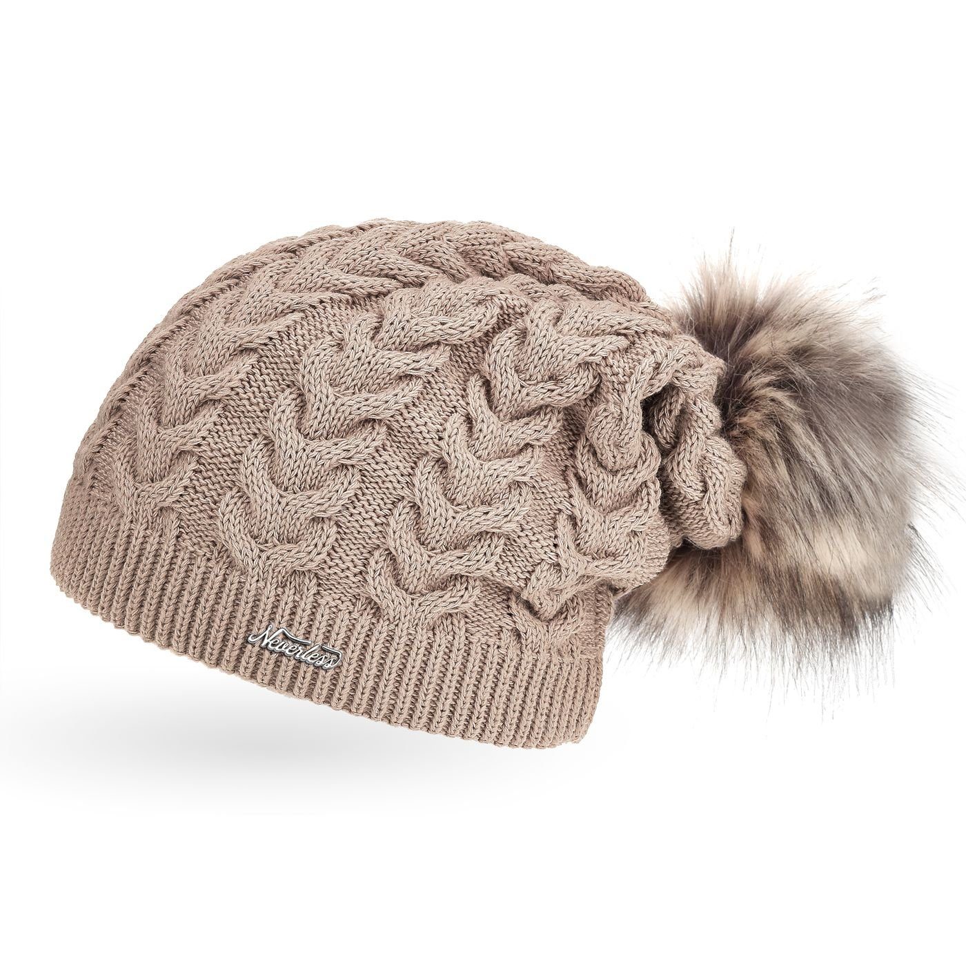 Neverless Bommelmütze coole Damen Strickmütze Strick-Beanie günstig online kaufen