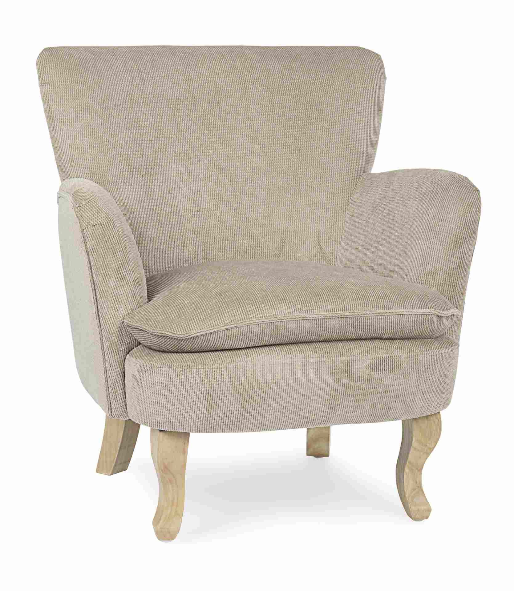 Feeling4Home Sessel Chenille in Cord-Optik, Taupe