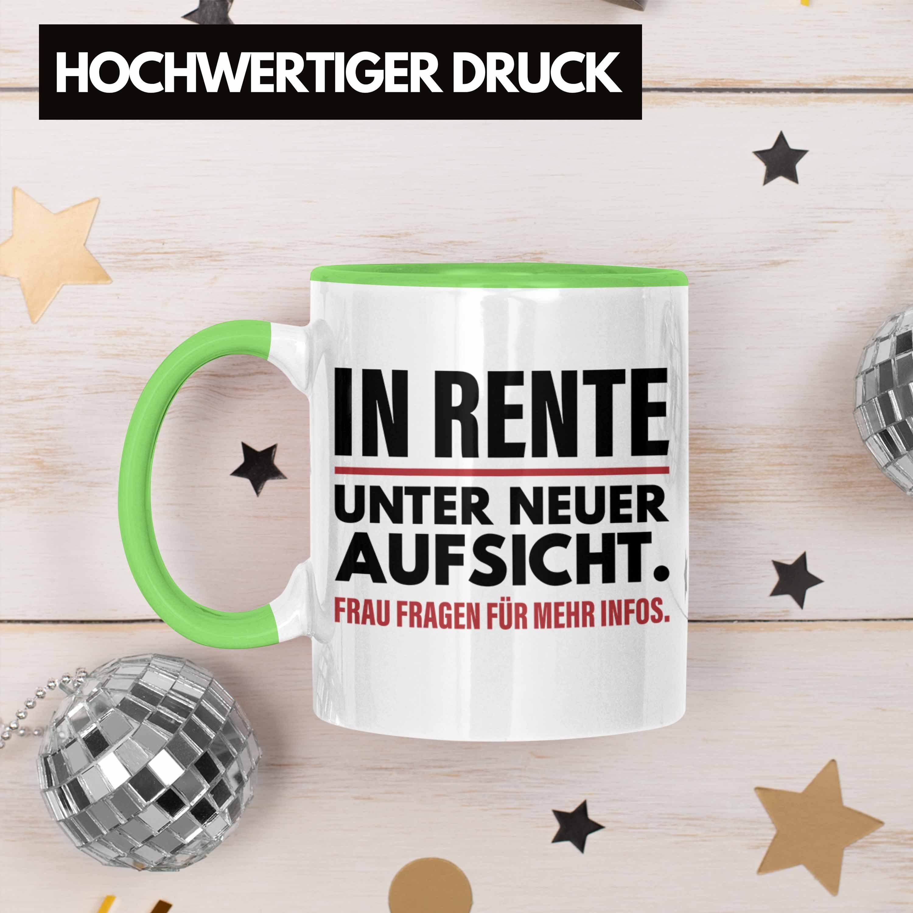 Renteneintritt Rente Pension - Grün Geschenk Sprüche Trendation Tasse Ruhestand Mann Trendation Lustig Abschiedsgeschenk Renter Tasse