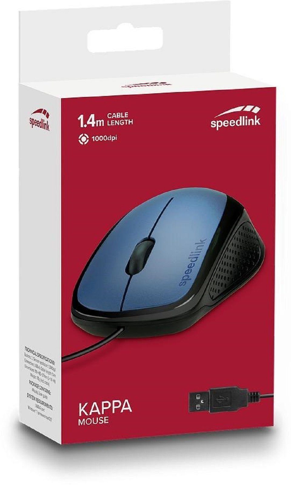 Speedlink KAPPA ergonomische Maus (USB, kabelgebunden, optischer Maussensor)