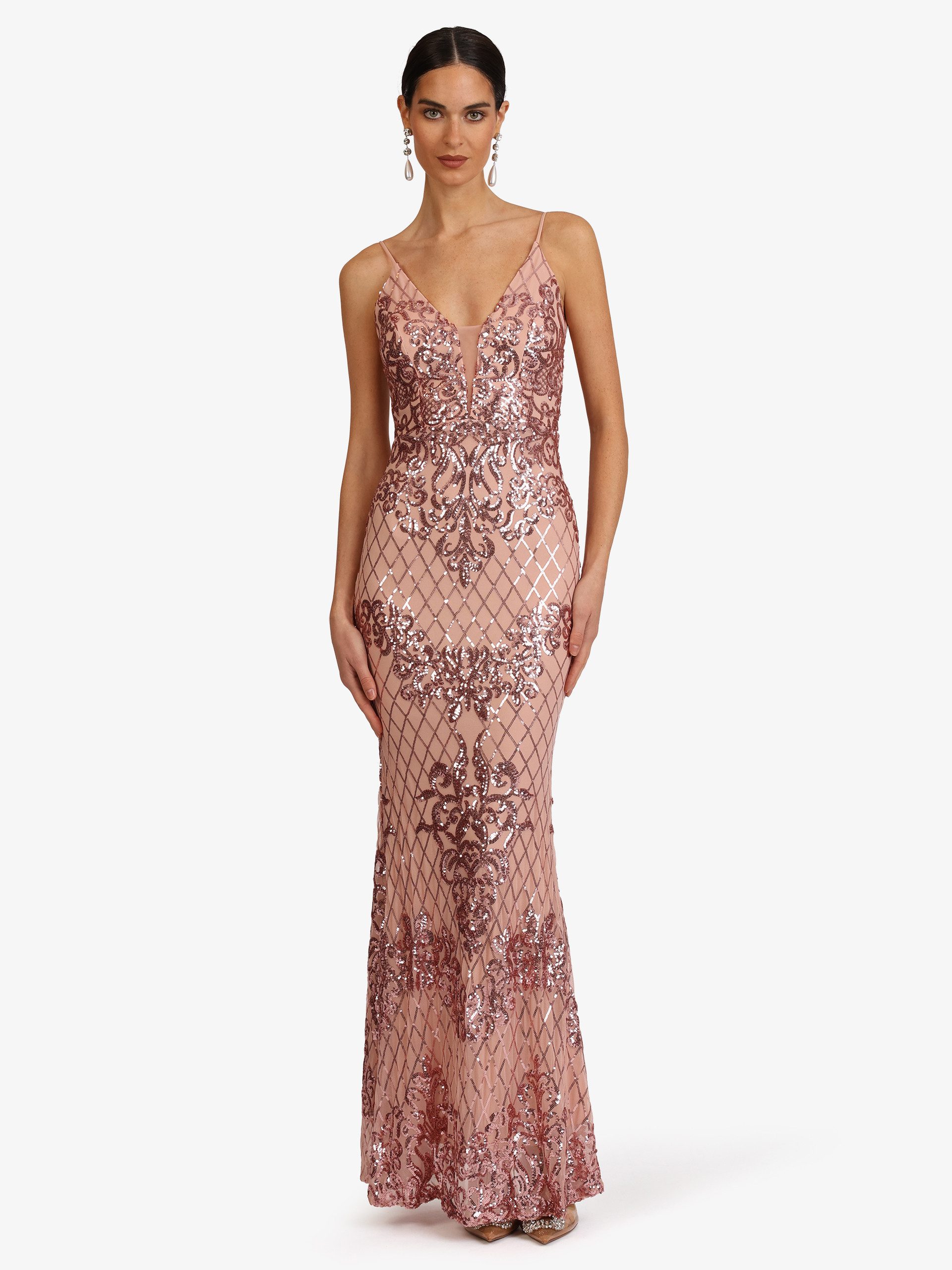 Kraimod Abendkleid mit tiefem Ausschnitt