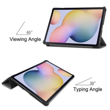 Wigento Tablet-Hülle Für Samsung Galaxy Tab S7 Plus / Tab S8 Plus Premium Smartcover Grau Tablet Tasche Etuis Hülle