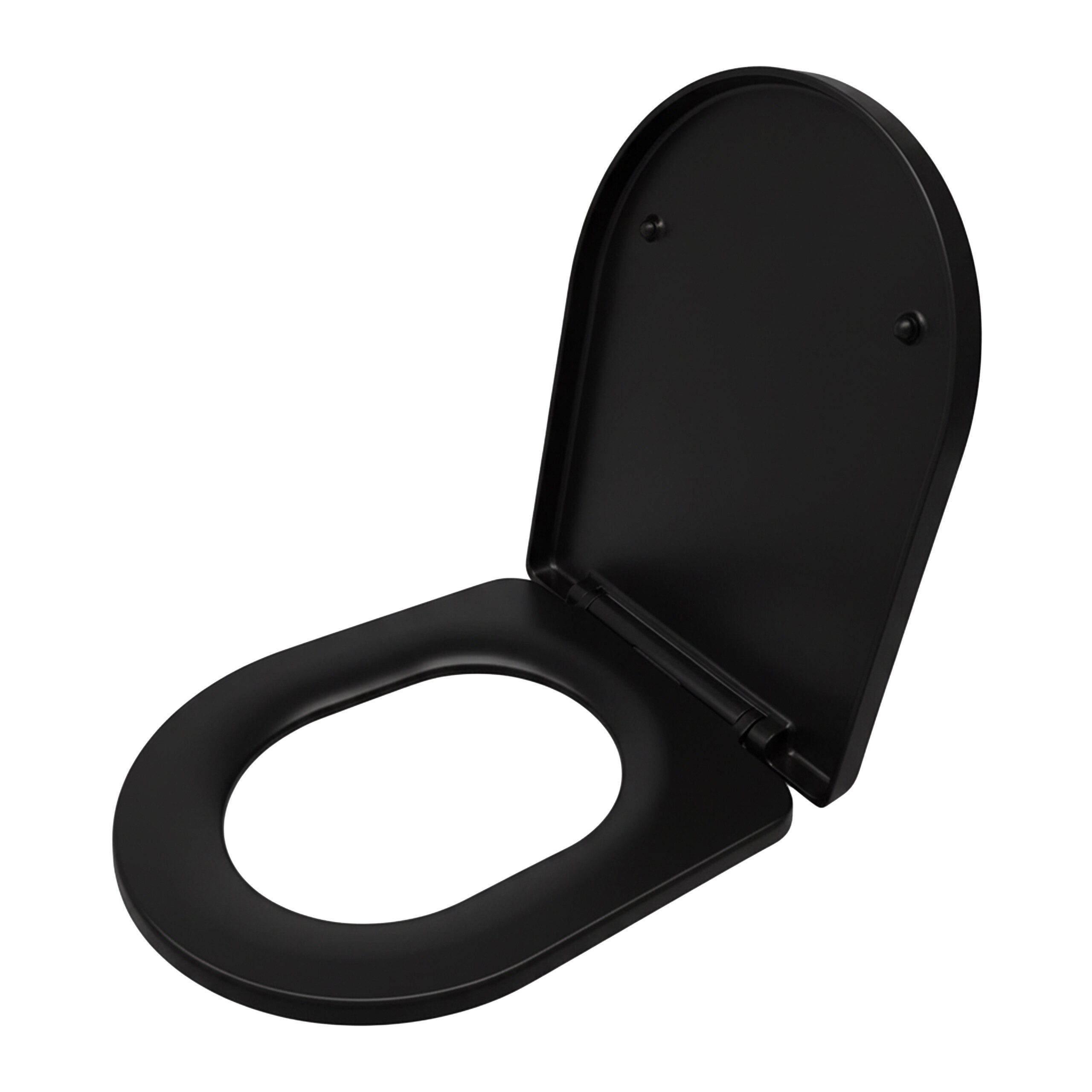 relaxdays WC-Sitz Toilettendeckel mit Absenkautomatik, schwarz günstig online kaufen