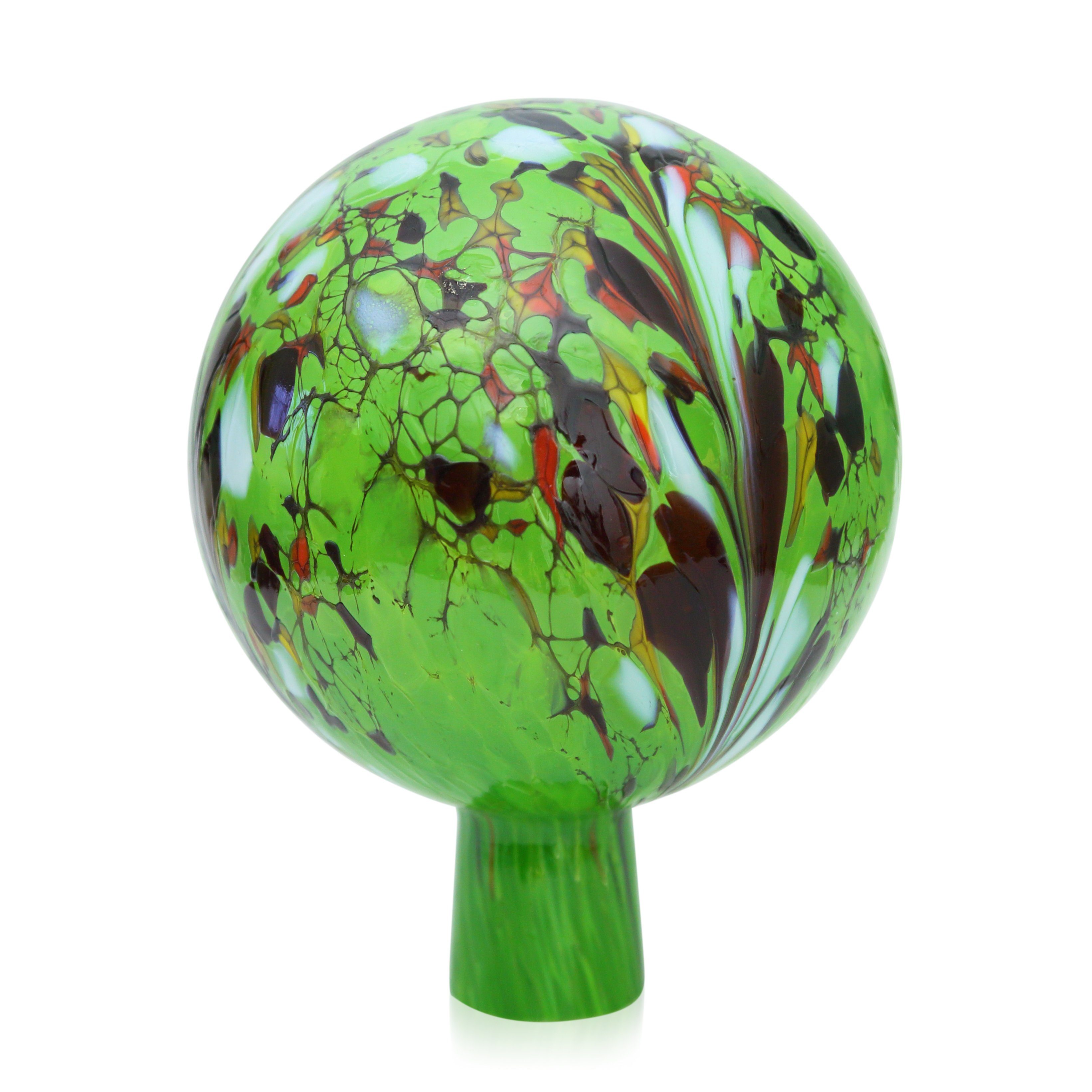 Lauschaer Glas Blumenständer Rosenkugel Gartenkugel mit Granulat handgefertigt, reine Handarbeit und mundgeblasen