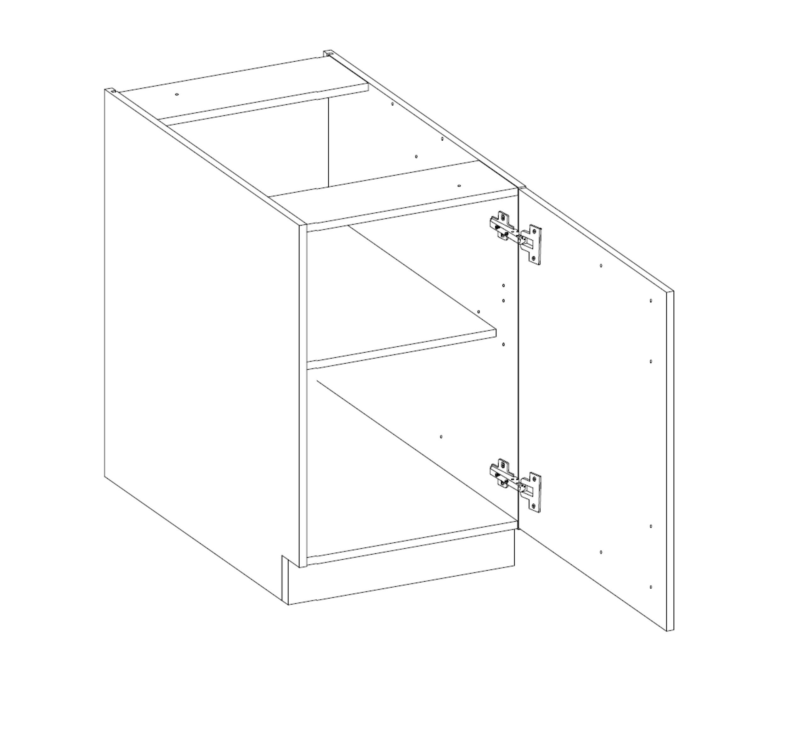 Küchen-Preisbombe Unterschrank 40 cm Küche weiß Küchenblock Lancelot Vigo Küchenzeile Hochglanz Eiche