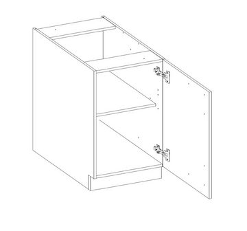 Küchen-Preisbombe Unterschrank 40 cm Küche Vigo Hochglanz weiß Eiche Lancelot Küchenzeile Küchenblock