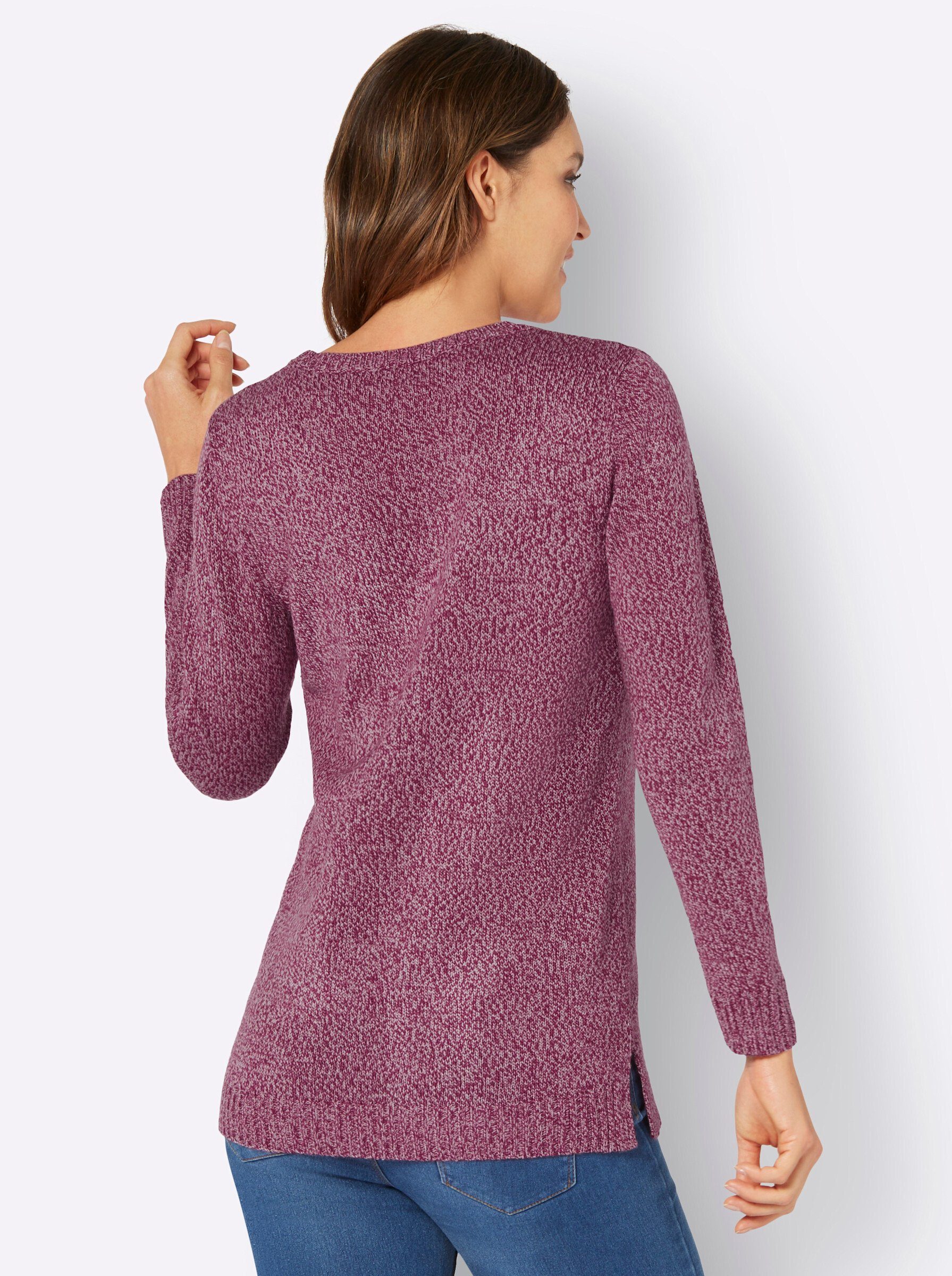 Sieh an! Strickpullover Long-Pullover Langarm Jersey