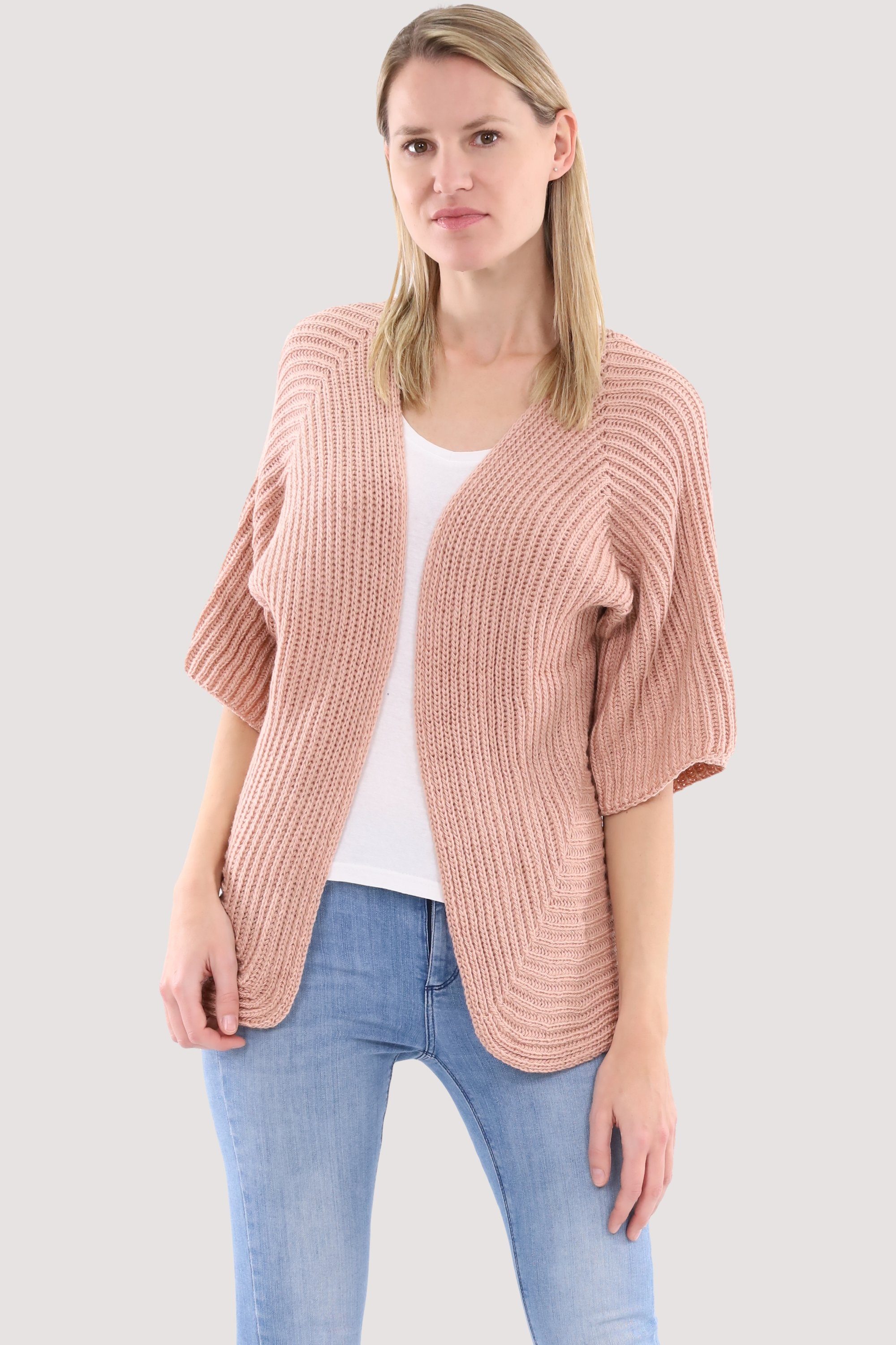 more Jacke malito Woll than 0185 Einheitsgröße offene Cardigan fashion rosa Strick