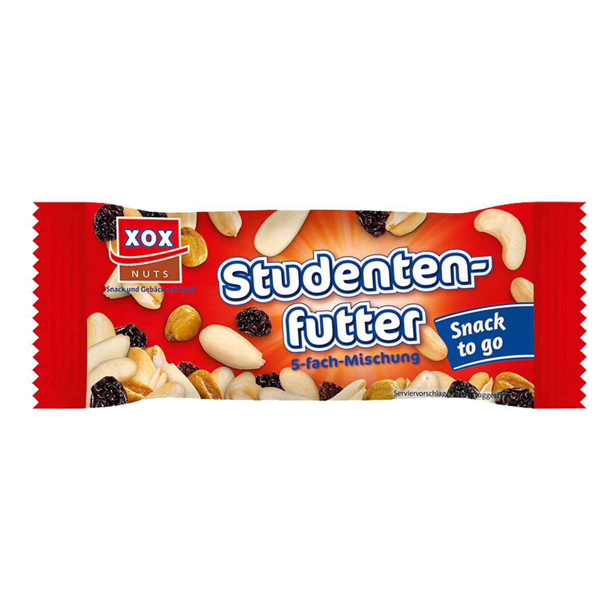 XOX Knabberei, XOX Studentenfutter nussig fruchtige Mischung zum Snacken 50g