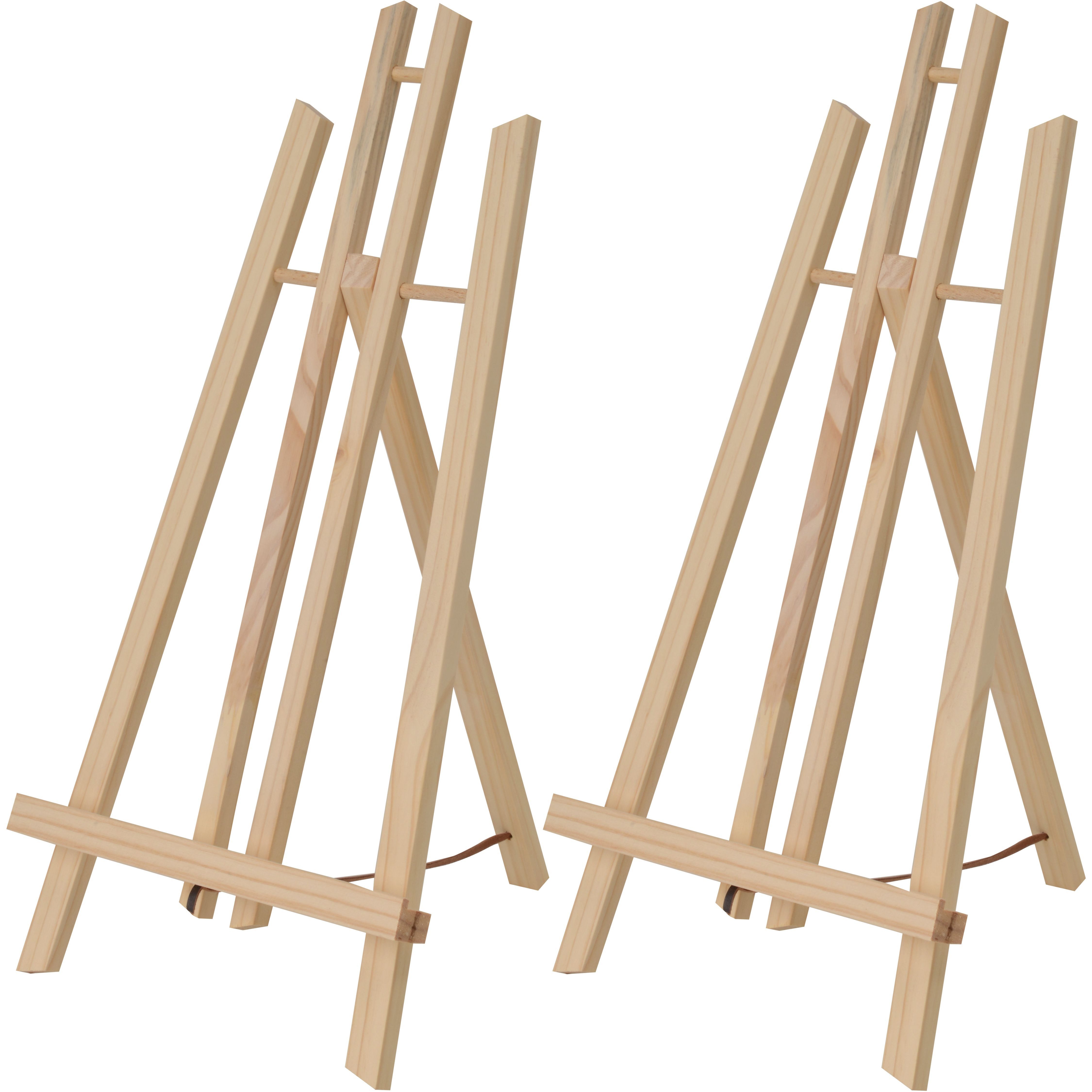 Artina Staffelei 2er Set Tischstaffelei Holz für Leinwände bis 42 cm London, Holzstaffelei Kiefernholz Tisch Staffelei zum Malen am Tisch