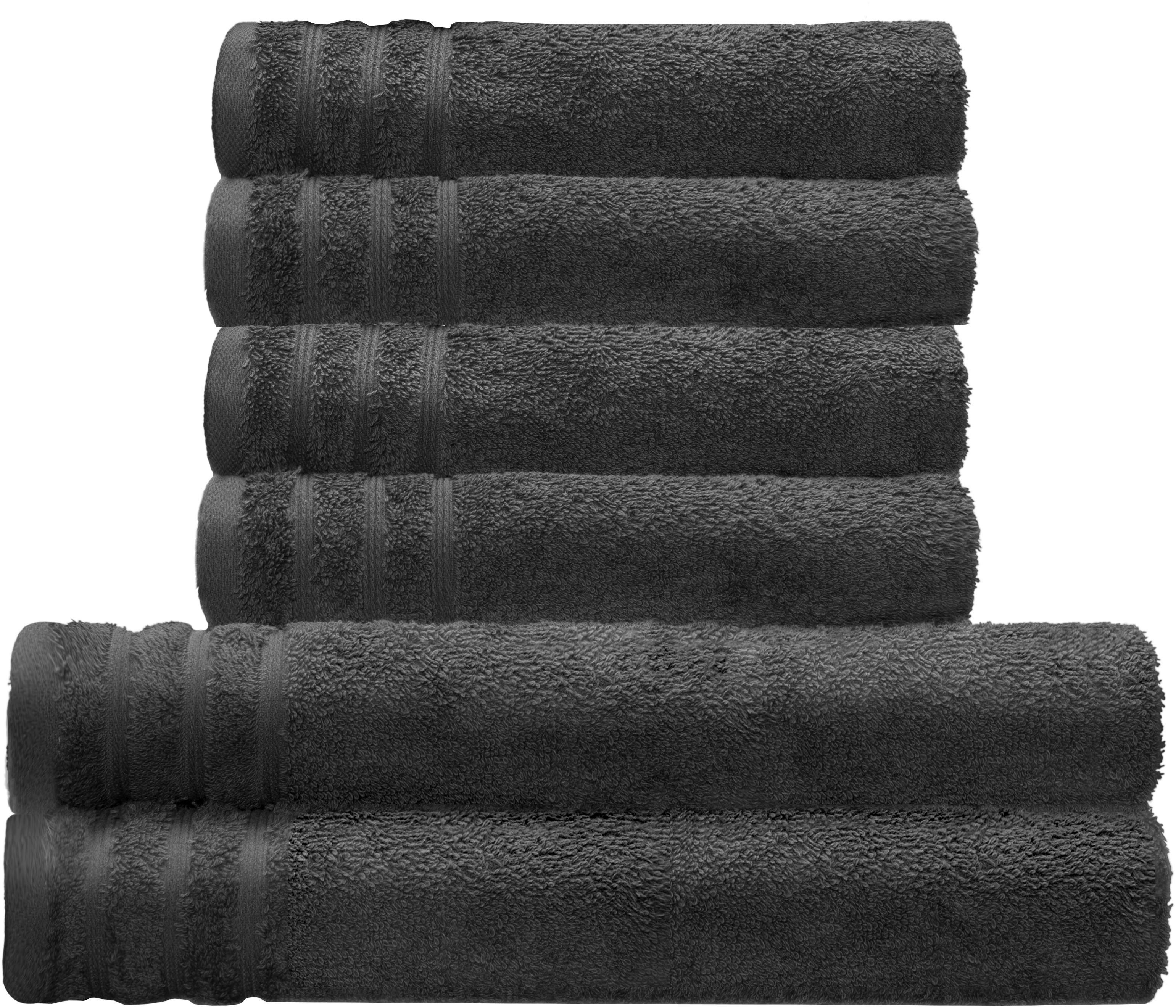 Handtuch Set Royal, 6 Stück (4 Handtücher 50/100 cm + 2 Duschtücher 70/140 cm)
