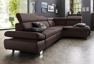 exxpo - sofa fashion Ecksofa Happy, wahlweise mit Bettfunktion