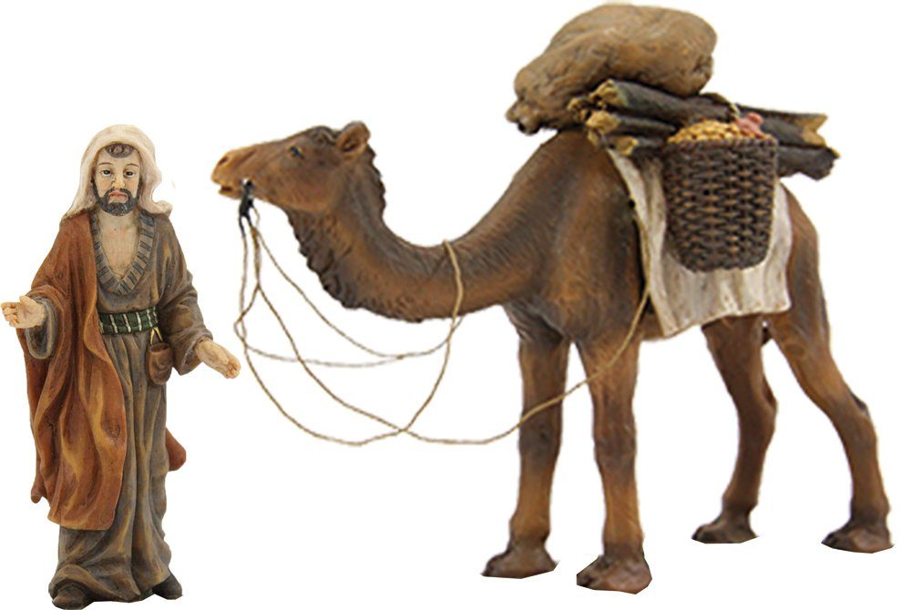 dekoprojekt Krippenfigur Krippenfigur Kamel mit Treiber (2 St)