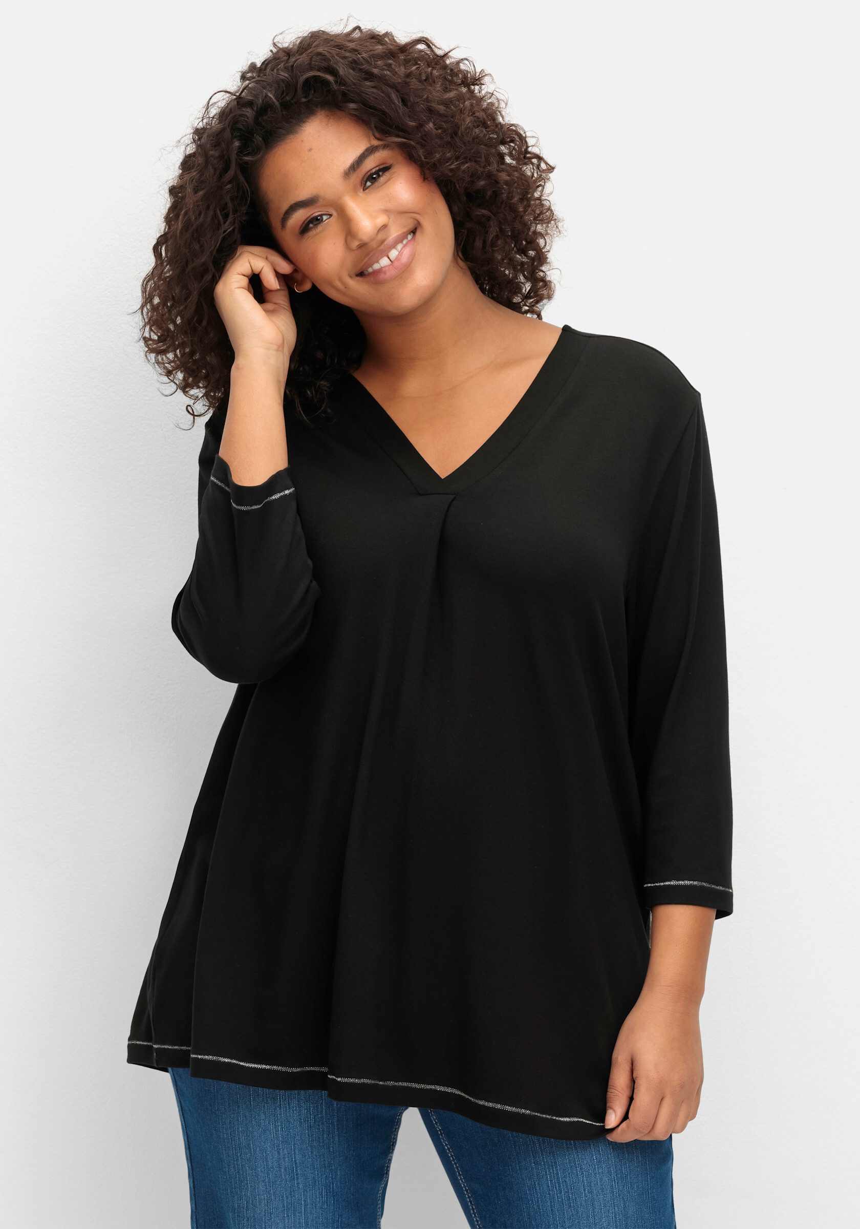Sheego T-Shirt 3/4-Arm-Shirt günstig online kaufen