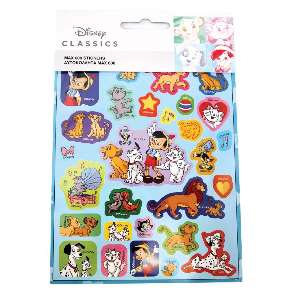 Disney Kreativset Disney Classics Fun Aufkleber-Set 600 Sticker auf einem Bogen