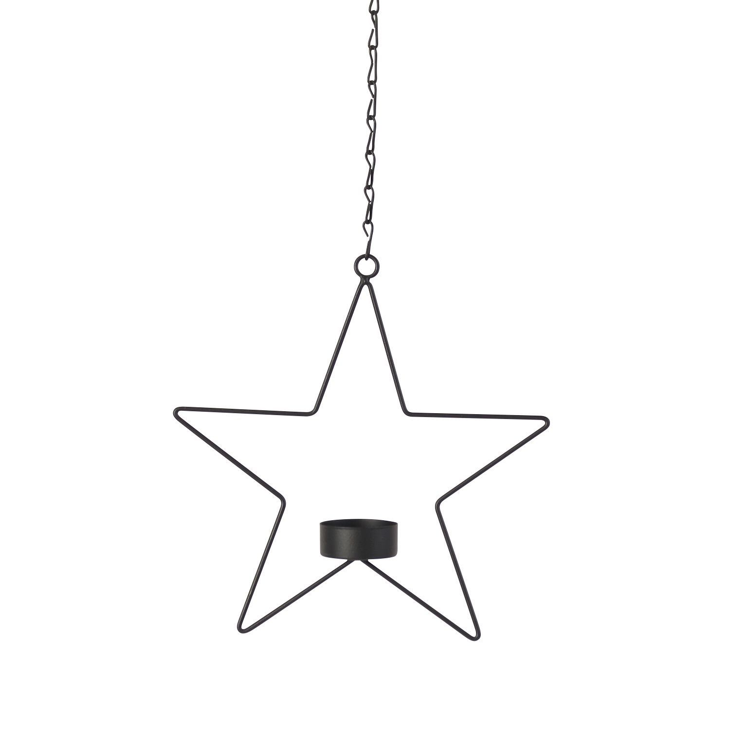 Werner Voß Dekoobjekt Deko-Stern mit Teelichteinsatz - zum Hängen - schwarz günstig online kaufen