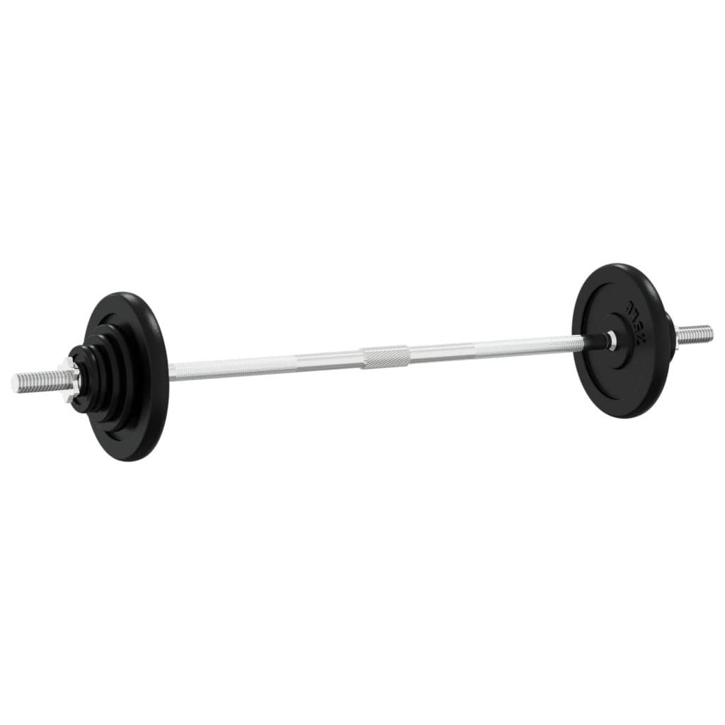 Fitness kg Hantel vidaXL Kraftsporr Set Langhantel Gewicht mit 30 Gewichten Training