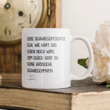22Feels Tasse Schwiegertochter Geschenk von Schwiegermama Hochzeit Frau Weihnachten, Keramik, Made in Germany, Spülmaschinenfest