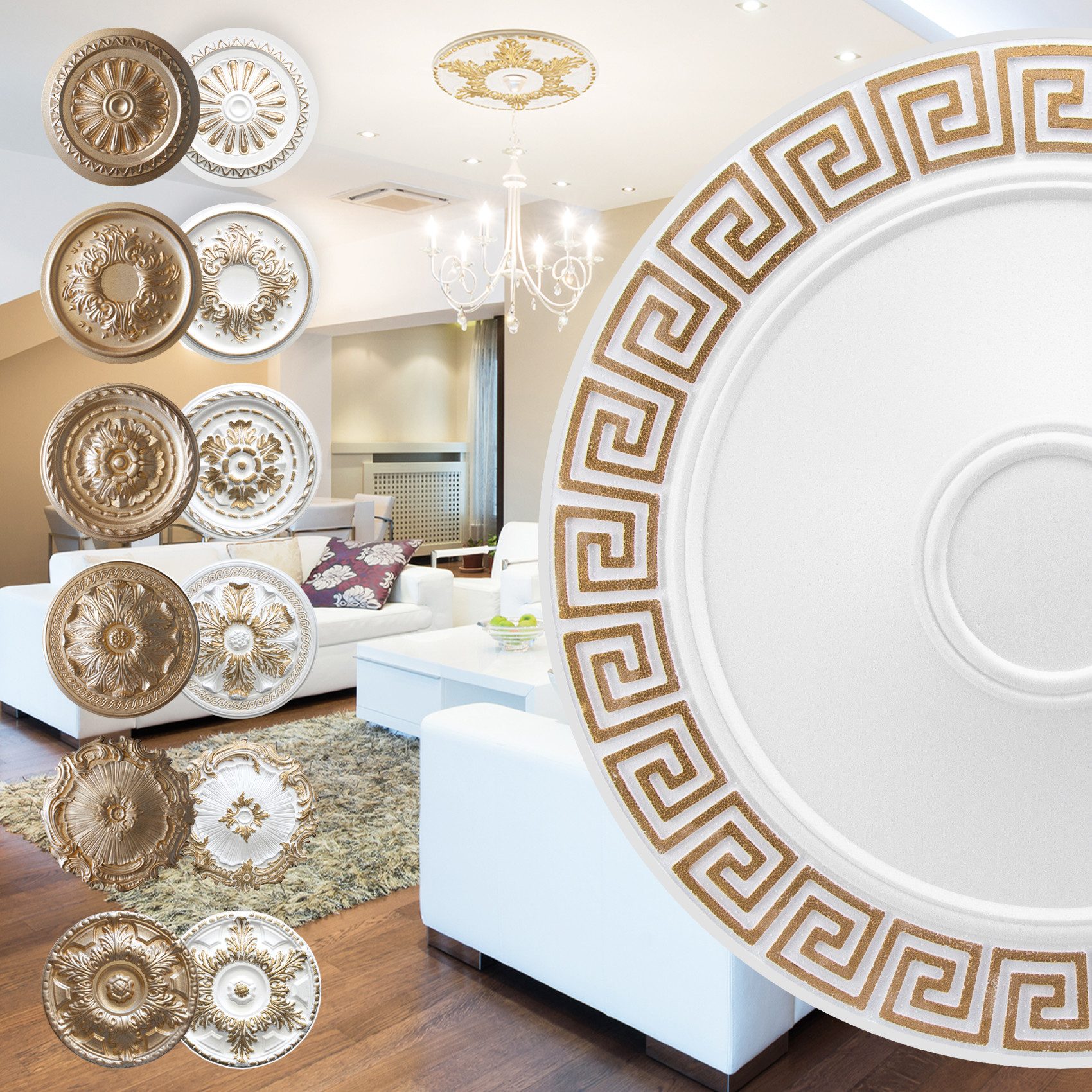 marbet design Wanddekoobjekt R-30 Gold (Stuckrosette günstig online kaufen