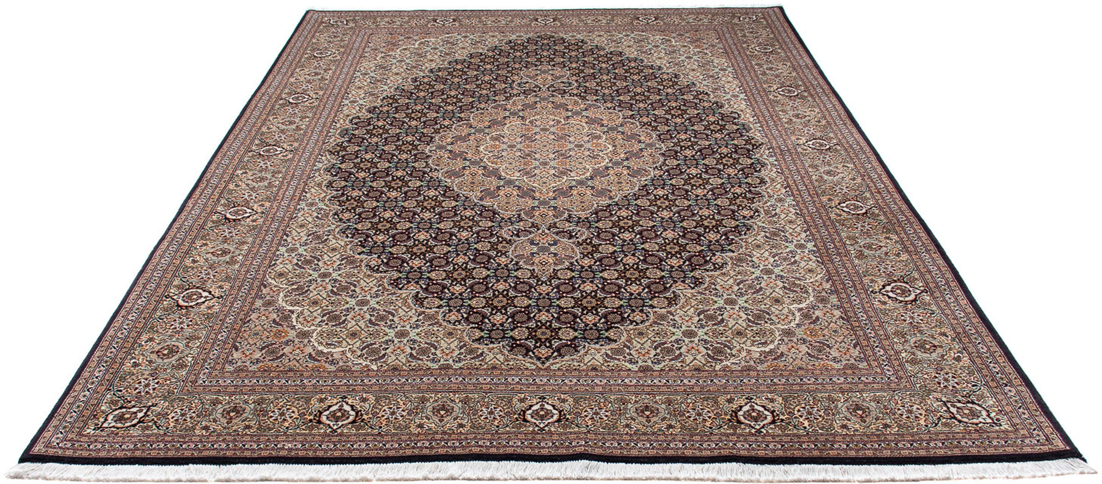 Orientteppich Perser - Täbriz - 302 x 200 cm - braun, morgenland, rechteckig, Höhe: 10 mm, Wohnzimmer, Handgeknüpft, Einzelstück mit Zertifikat