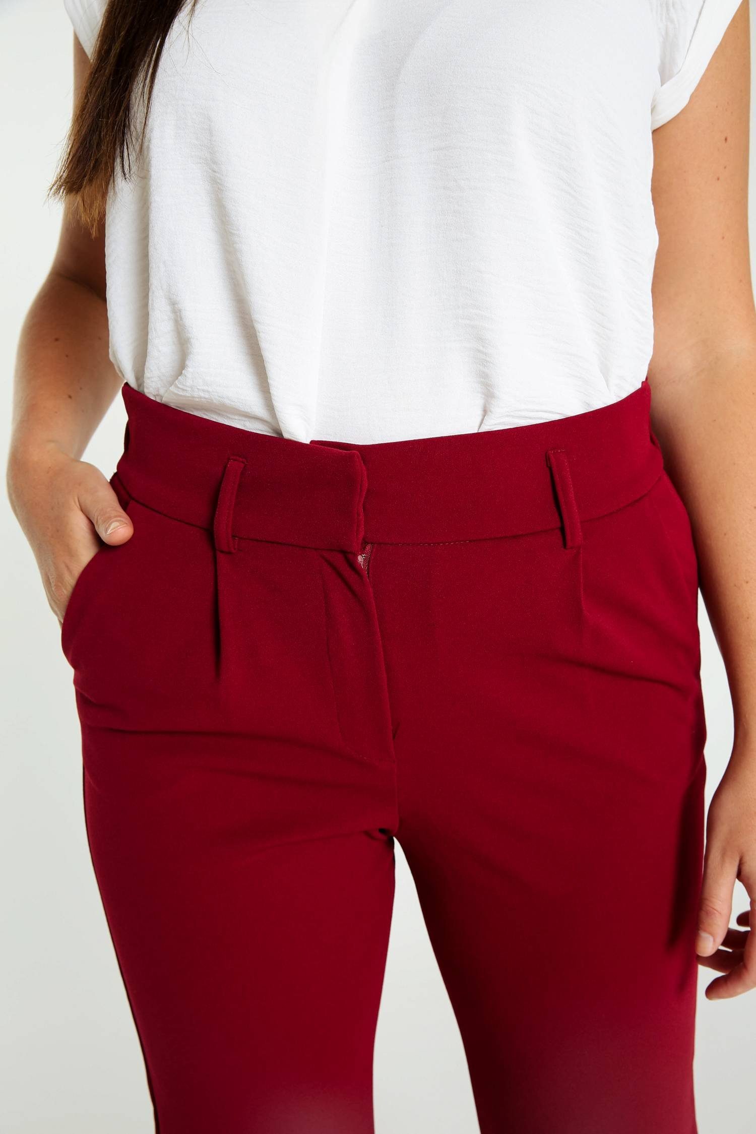 Cassis Zwei 5-Pocket-Hose Unifarbene Hose Mit Taschen
