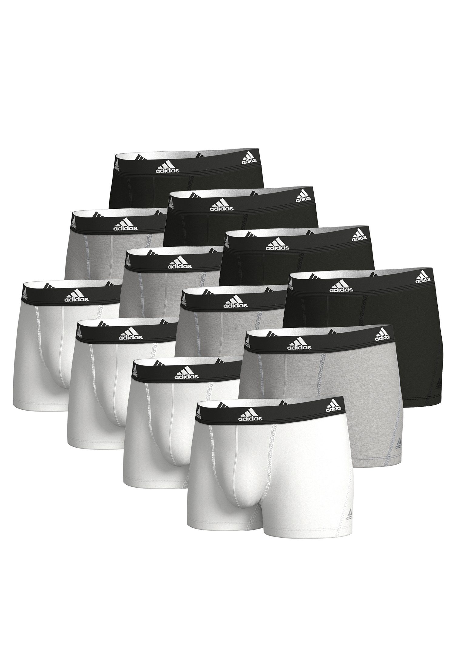adidas Performance Boxershorts TRUNK (12PK) (Packung, 12-St., 12er-Pack) Black / White / Grey