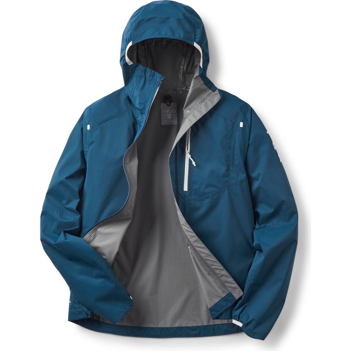 Rab Outdoorjacke Downpour Trail Light Jacket Wmns Vielseitige Damenjacke für Outdoor-Aktivitäten, wind- und wasserdicht