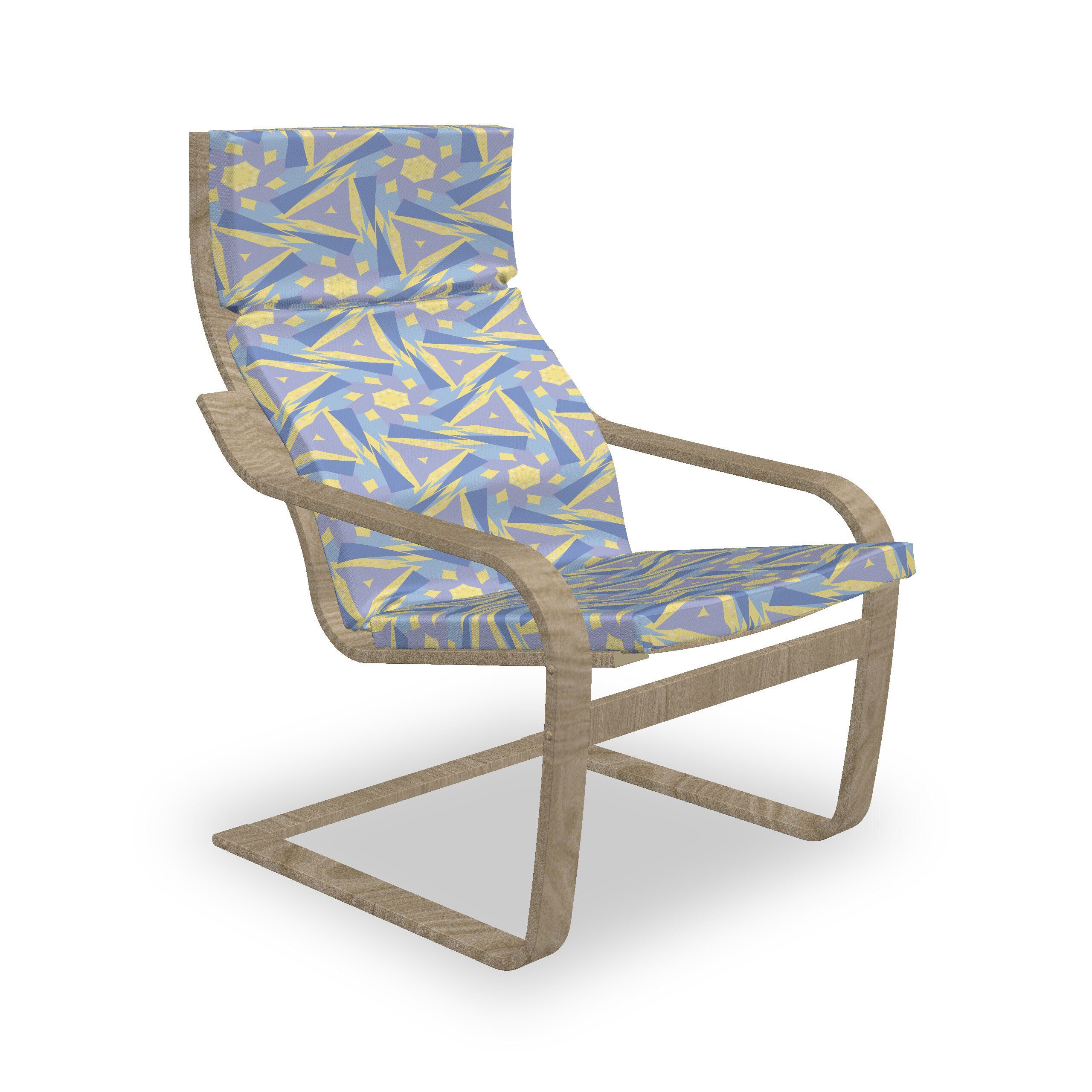 Abakuhaus Stuhlkissen Sitzkissen mit Stuhlkissen mit Hakenschlaufe und Reißverschluss, Polygonen Pastel Moderne Formen