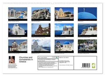 CALVENDO Wandkalender Churches and monasteries in Greece (Premium-Calendar 2023 DIN A2 Landscape)
