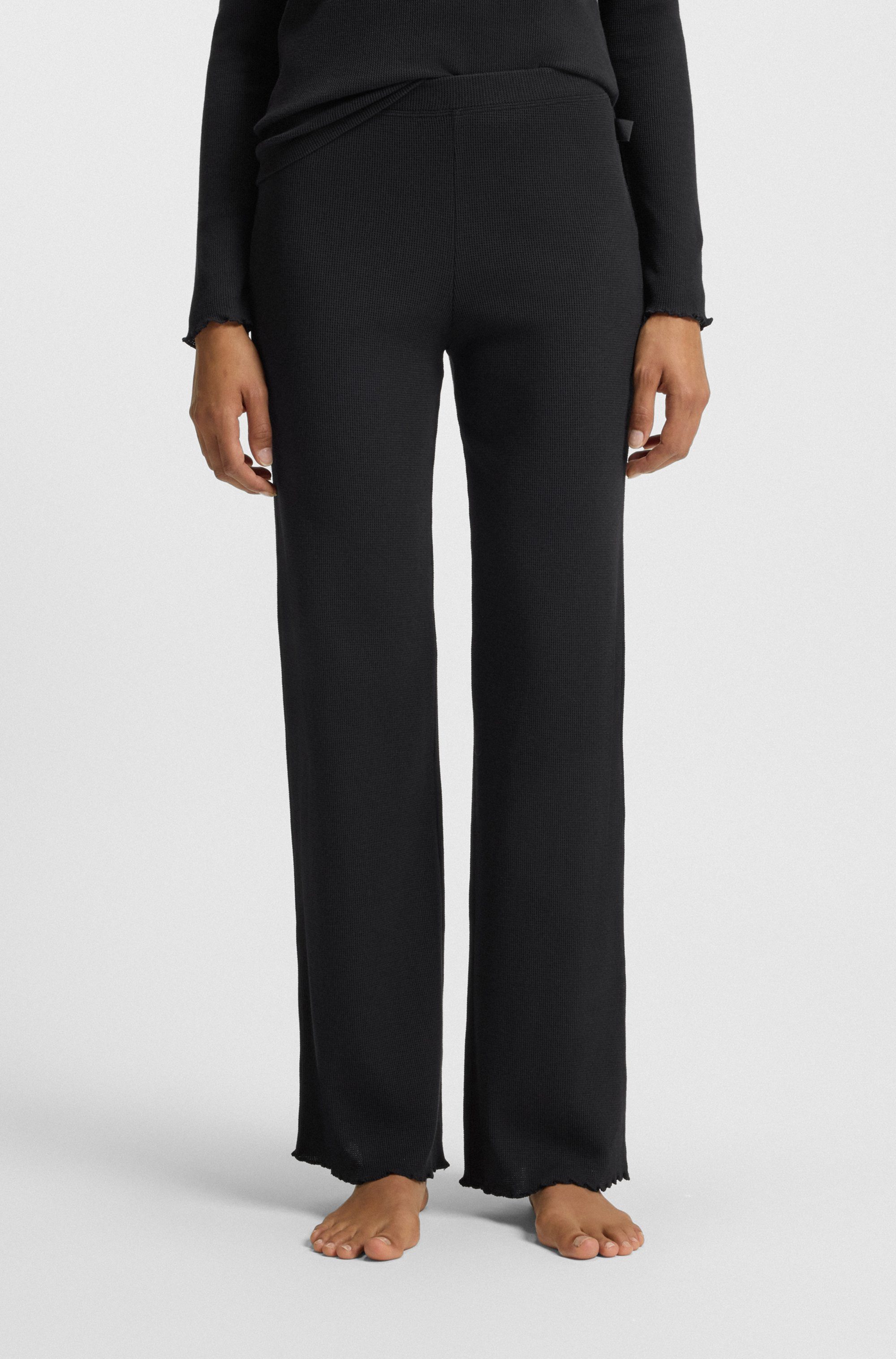 BOSS Pyjamahose Cosy Waffle aus Baumwoll-Mix mit Waffelstruktur