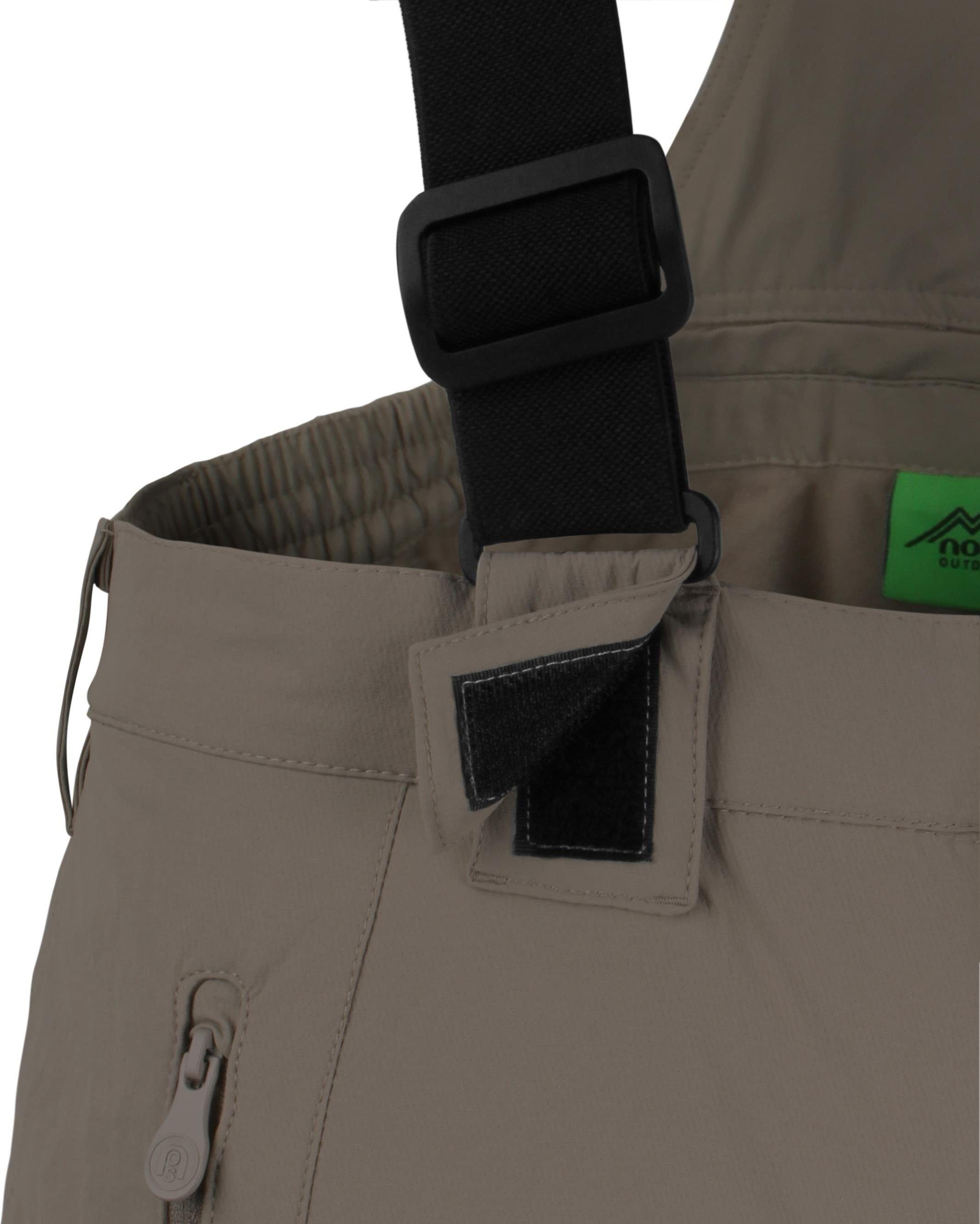 normani Thermohose Herren Winter-Softshellhose mit Hosenträgern Outdoorhose Skihose gefütterte Funktionshose - abnehmbare Hosenträger